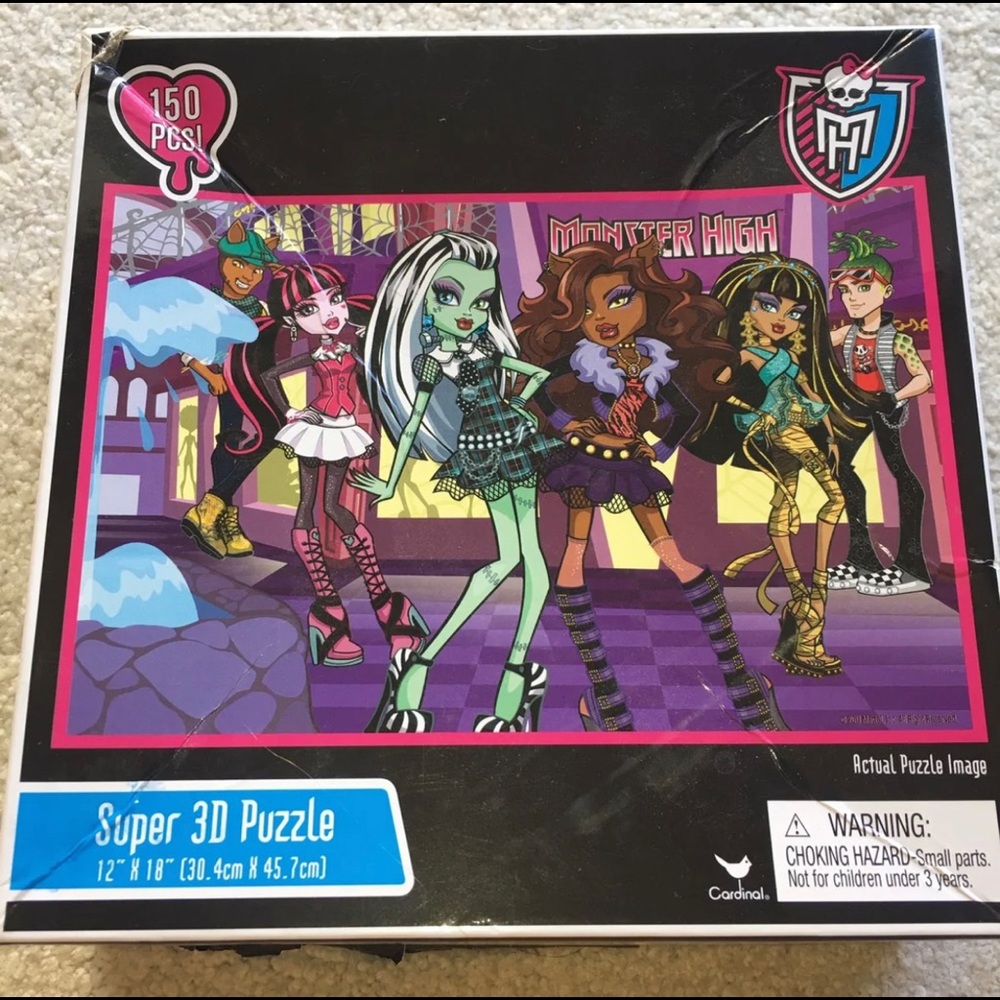 Monster High Dolls Super 3D Puzzle (lenticular) 150 Pieces